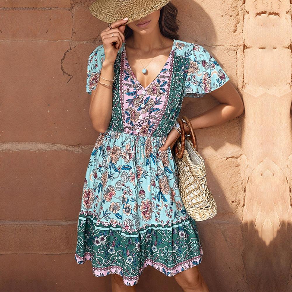 Above the Knee Boho Dress