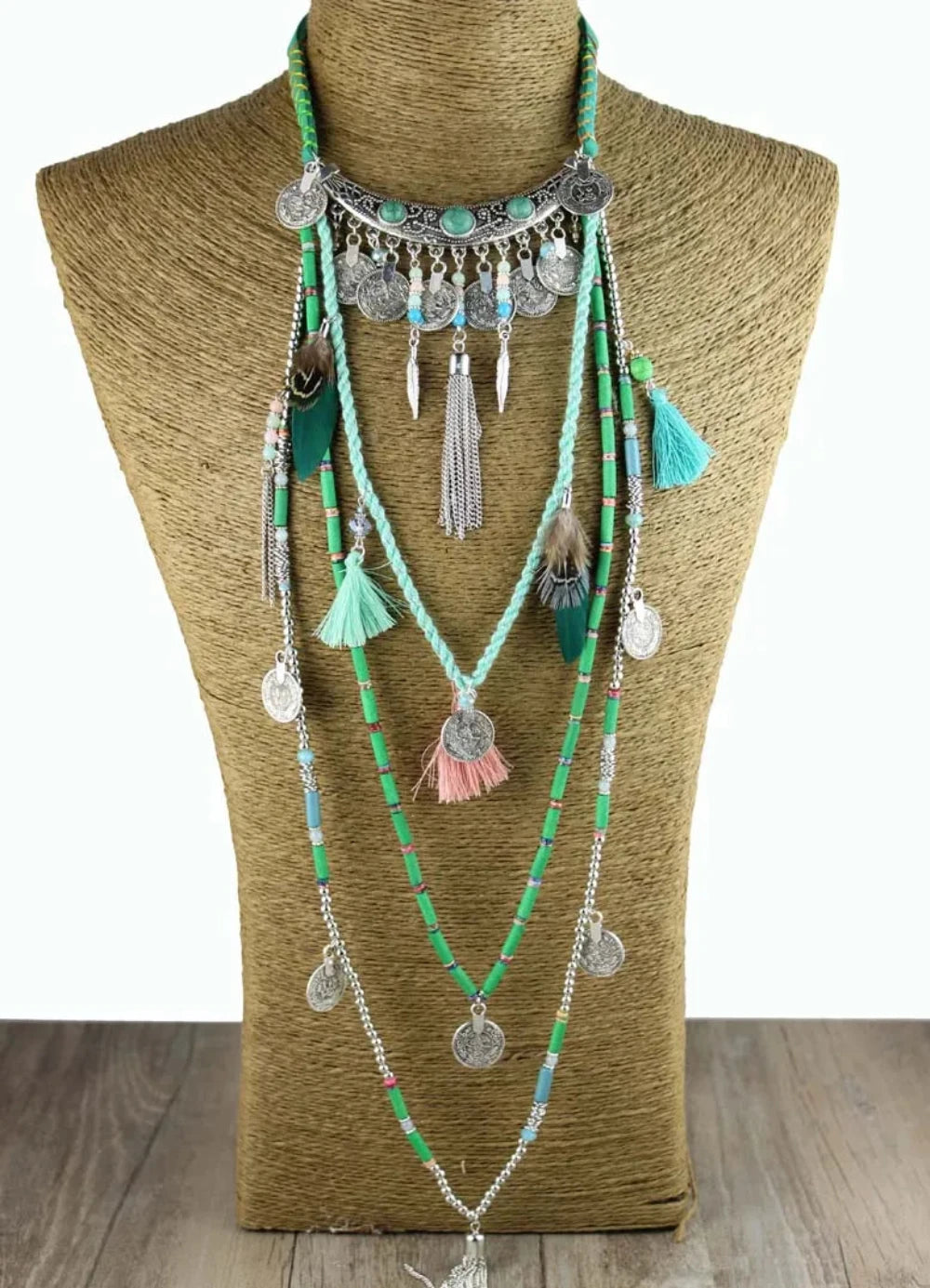 Boho Statement Choker Long Necklace