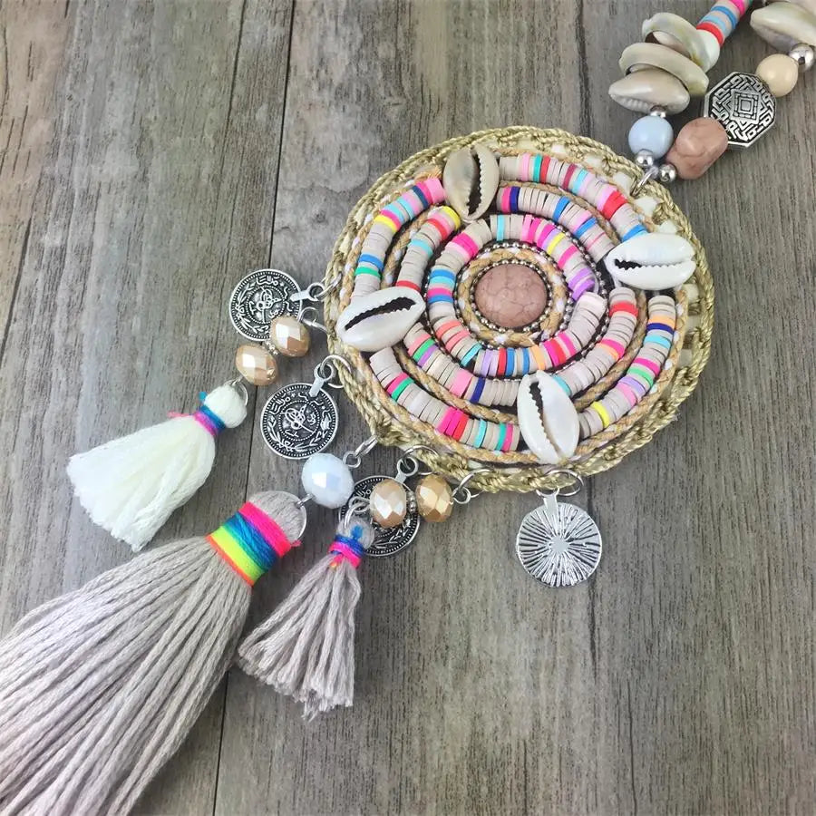 Handmade Boho Long Tassel Necklace