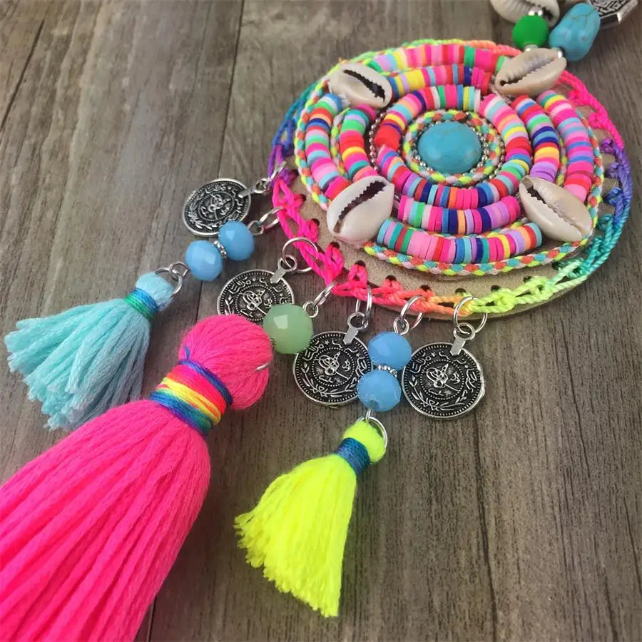 Handmade Boho Long Tassel Necklace