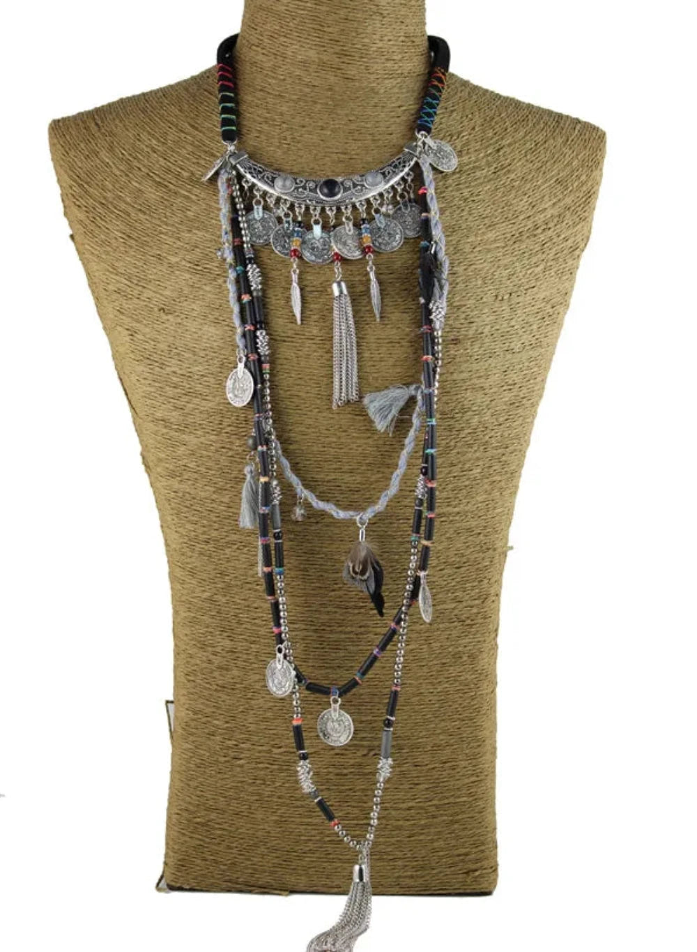 Boho Statement Choker Long Necklace