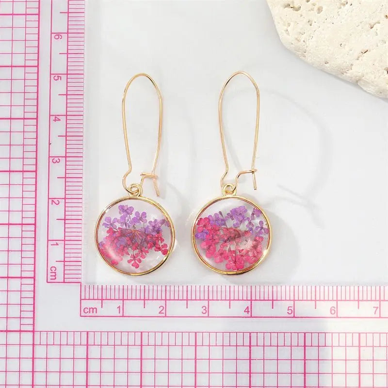 Unique Dried Flower Earrings