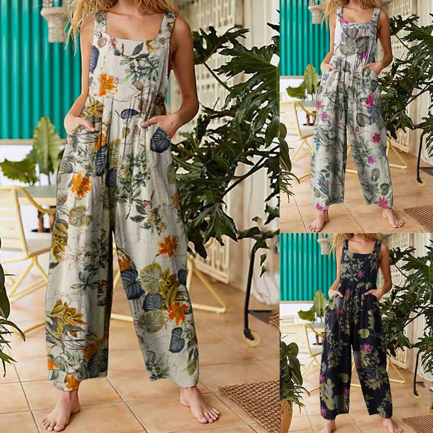 Colourful Casual Boho Jumpsuit