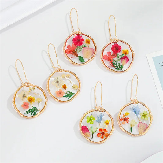 Unique Dried Flower Earrings