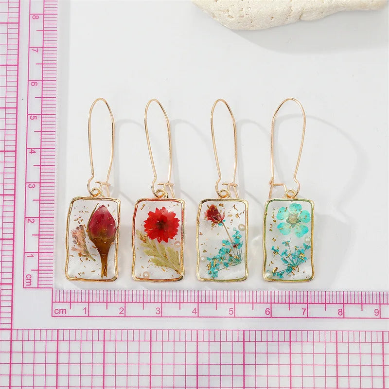 Unique Dried Flower Earrings