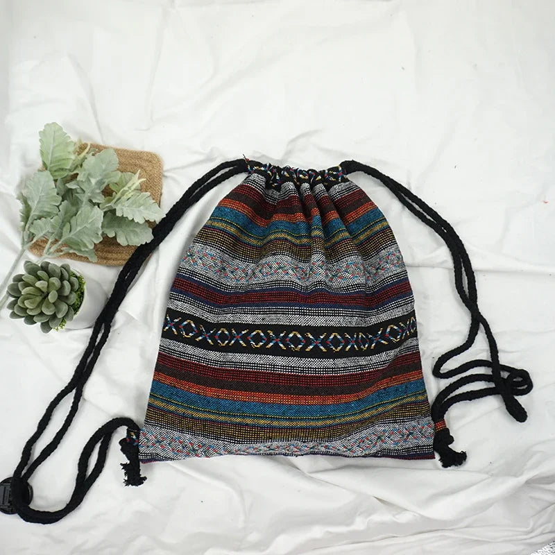 Aztec Patterns Drawstring Backpack