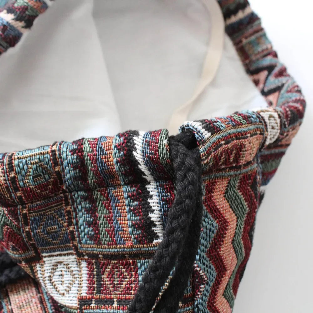 Aztec Patterns Drawstring Backpack