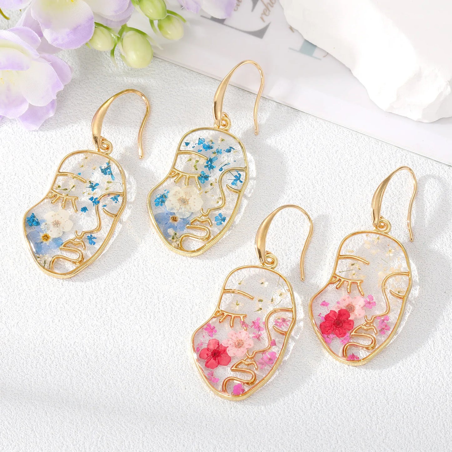 Unique Dried Flower Earrings