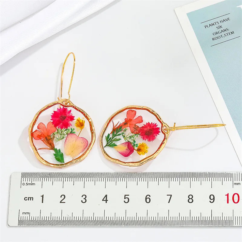 Unique Dried Flower Earrings