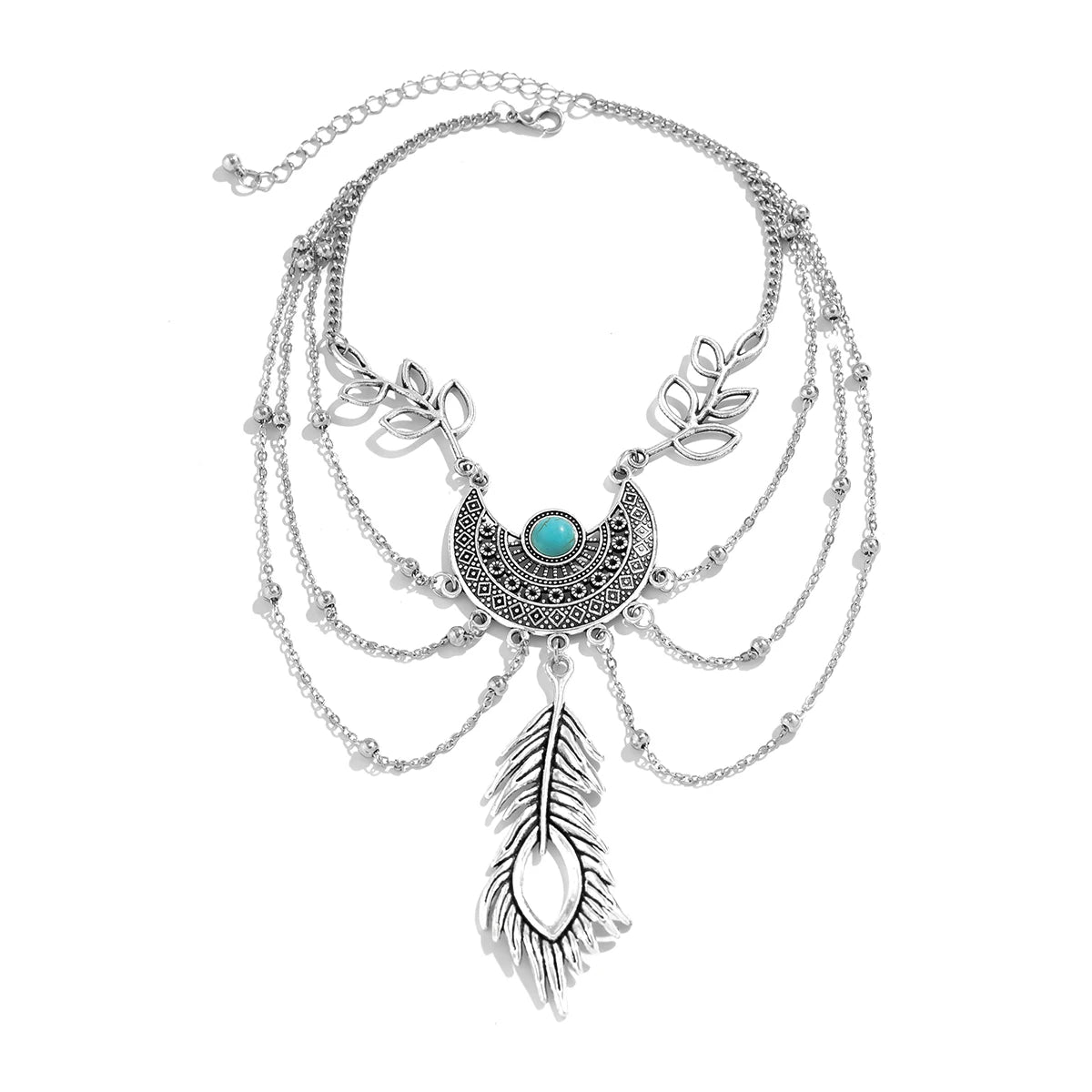 Metal Style Feather Upper Arm Pendant